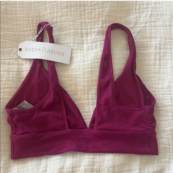 Boys + Arrows Ribbed Phil Bikini Top Magenta - Picture 4 of 6